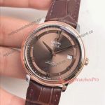 Omega De Ville Brown Co-Axial Dial Brown Leather Strap Mens Watch Replica